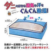 アストロ ドライ&ドライ吸湿防ダニ羽毛布団収納袋薄型 ブルー 3個組 616-36 1セット(3個)（直送品）