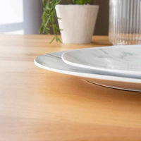 1956レストラン・サプライ プレート 22cm 大理石風 プラスチック メラミン 432423 1個（直送品）