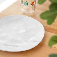 1956レストラン・サプライ プレート 27cm 大理石風 プラスチック メラミン 432422 1個（直送品）