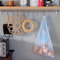 丸玉工業 ホワイトメッシュ マイバッグ S レッド 90319048 1枚（直送品）