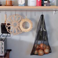 丸玉工業 ブラックメッシュ マイバッグ S ベージュ 90319473 1枚（直送品）