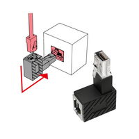 エアリア LAN角度変換アダプター 中町4丁目 カテゴリー6A対応 AR-LL4 1個