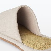 無印良品 イ草スリッパ 前あき Ｌ ２５～２６．５ｃｍ用 生成 良品計画