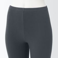 【レディース】無印良品 婦人 ストレッチリブ編み レギンス 十分丈 婦人Ｌ ダークグレー 良品計画