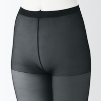 【レディース】無印良品 婦人 サポートタイプ ２０デニール ストッキング（３足組） 婦人ＸＬ 黒 良品計画