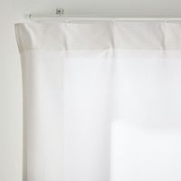 無印良品 花粉をキャッチし熱を通しにくいレースノンプリーツカーテン 幅１００×丈１０３ｃｍ用 オフ白 良品計画