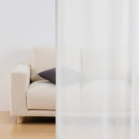 無印良品 ポリエステルスラブボイルノンプリーツカーテン 幅１００×丈１０３ｃｍ用 オフ白 1セット（1枚×2） 良品計画