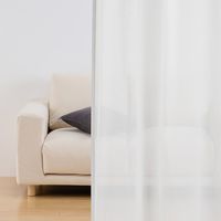 無印良品 綿ボイルノンプリーツレースカーテン 幅１００×丈１７６ｃｍ用 オフ白 1セット（1枚×2） 良品計画