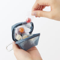 無印良品 ナイロンメッシュ コンパクトポーチ ブルー 約７×６ｃｍ 良品計画