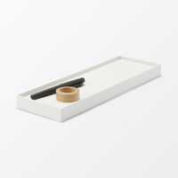 無印良品 再生ポリプロピレン入り ファイルボックス用フタ 幅１０ｃｍ用 ホワイトグレー 1セット（1個×2） 良品計画