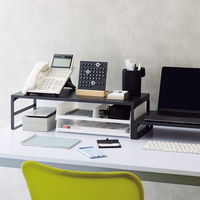 リヒトラブ 机上台 幅590mm ハイタイプ マットブラック A7333-124 1セット(3台)