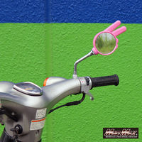 マッドマックス 汎用 ミニ じゃんけんミラー 8mm 正ネジ ブラック 左右セット MM04-0014-BK 1セット(左右1組)（直送品）