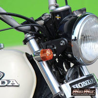 マッドマックス 丸ミニヨーロピアンウインカー シルバー/オレンジ M10×73mmアルミステー付 MM11-0076-OR 1セット(2個)（直送品）