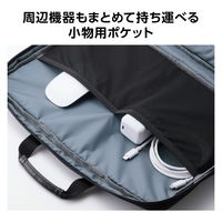 パソコンケース 14インチ ハンドル付 PCバッグ 衝撃吸収 軽量 ダブルファスナー ブラック BM-F07XBK エレコム 1個（直送品）