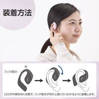 ワイヤレスイヤホン Bluetooth 無線 オープンイヤー 高音質 ダスティピンク LBT-OWS01PN エレコム 1個（直送品）