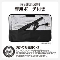 ストレート ヘアアイロン 13mm スリムプレート マイナスイオン ダブルヒーター ブラック TS368A-K テスコム 1個（直送品）