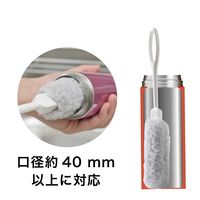 アフロのひと回し ボトル洗いスポンジ マグボトル・タンブラー用 水だけでも汚れが落とせる 抗菌加工 グレー 日本製 1個 サンコー