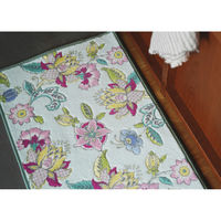 川島織物セルコン MINTON シンクロナイズドハドンフラワー キッチンマット 500×1800mm グリーン FT1234_23G 1枚（直送品）