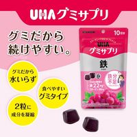 UHA味覚糖　UHAグミサプリ　鉄（10日分）　グレープ味　1セット（1袋（20粒入）×6）　サプリメント