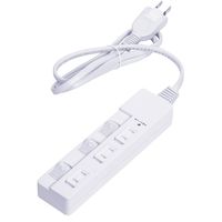 延長コ-ド 電源タップ ナカバヤシ 安全機能搭載スイッチ付OAタップ 3個口 1ｍ ホワイト TAP-046-10W 1個