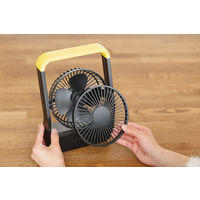 トップランド 12cm コンパクトファン ホーム&アウトドア 3電源対応 乾電池50時間使用 SF-DF39BK 1台