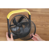 トップランド 18cm コードレス 充電ファン 大風量 ホーム&アウトドア ラージ 3電源対応 SF-DFC39 BK 1台