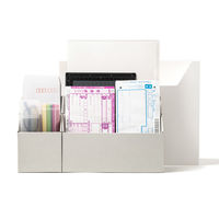 吉川国工業所 持ち運びができる収納ボックス インナーオーガナイザーS・L付き ピンク MBー02_P 1セット（1個×3）