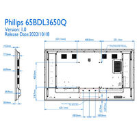 フィリップス 65インチ 4K液晶大型モニター　400cd　18時間連続稼働可能モデル　 (サイネージ使用可能) 1台（直送品）
