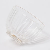 GOLDラインガラス小鉢C クリア 1セット（1個×６） LAKOLE/ラコレ