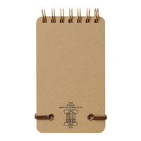 デザインフィル WM リングメモ グレイン 5mm幅横罫50枚+無罫50枚 濃茶 11799006 1セット(1冊×5)（直送品）