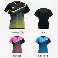 Butterfly(バタフライ) 卓球 ラウリー・シャツ・レディース 2XO ブラック 47169 1セット(1枚入)（直送品）