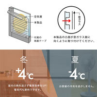 ホームテイスト すりガラス調断熱二重窓パネル 12枚入り (6枚×2セット) SH-25-NMP-S 1セット(12枚入)（直送品）