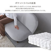 ホームテイスト Chammy(チャミー) ラウンドソファ 2人掛 幅1080mm ピンク＆ブラック SH-07-OKRS2 1台（直送品）