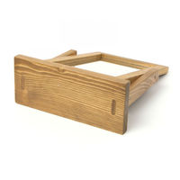 【studio CLIP】 リサイクルウッド ミラースタンド ナチュラル（わけあり品）