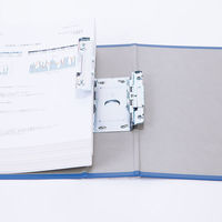 アスクル　パイプ式ファイル 両開き　ベーシックカラースーパー（2穴）A3ヨコ　とじ厚50mm背幅66mm　ブルー　 オリジナル（わけあり品）