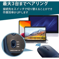 ワイヤレスマウス 無線 Bluetooth 静音 4ボタン 充電式 薄型 ブルー M-TM15BBBU エレコム 1個（わけあり品）