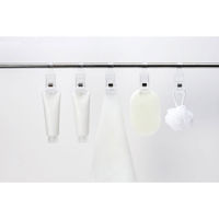 Like-it（ライクイット） タオルバー ポール フック ハンギングクリップ クリア 日本製 1セット（5個組）（わけあり品）