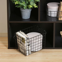 不二貿易 スタッキングワイヤーバスケット BK 26x18x18 26682 1個