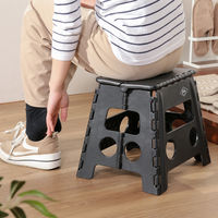 不二貿易 フォールディングステップスツール H32cm BK 77522 1個