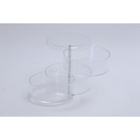 不二貿易 PSコスメ収納 3段ラウンド小物入れ 14384 1個