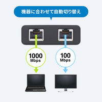 サンワサプライ  スイッチングハブ（USB Type-C給電・3ポート） LAN-GIGAC302BK（直送品）