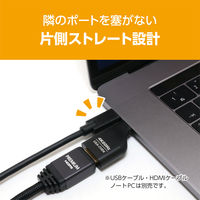 ナカバヤシ USB TYPEーC ー HDMI　変換アダプタ　コンパクト　4K60Hz USAーCHD4/BK 1個