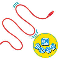 ナカバヤシ カテゴリー6A　柔らかシリコンLANケーブル　レッド　1.5m C6AーSL015R 1個