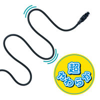 ナカバヤシ カテゴリー6A　柔らかシリコンLANケーブル　ブラック　2m C6AーSL020BK 1個