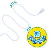 ナカバヤシ カテゴリー6A　柔らかシリコンLANケーブル　ホワイト　0.5m C6AーSL005W 1個