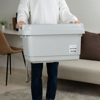 JEJアステージ　パッキン付頑丈ボックス640　ライトグレー　　1個