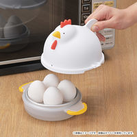 曙産業 ゆで卵器 4個 にわとり型 電子レンジ ホワイト REー1506 1個