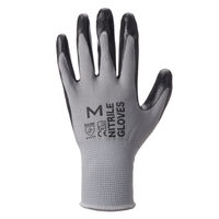 「現場のチカラ」川西工業 ニトリル背抜き手袋 グレー M 1セット（10双×3袋） オリジナル