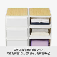 吉川国工業所 クロゼット・システム 引出し(S)4個組(竹製天板付き) AW CS-D1*4P-BT_AW 1セット