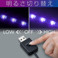 セイワ USBブラックライトLEDイルミ4 車用 F-343 1個（直送品）